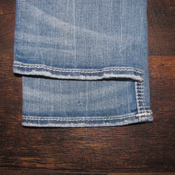 Miss Me Jeans Size 25 Signature Straight Low Rise Denim Distressed 8 Pockets - Picture 10 of 12